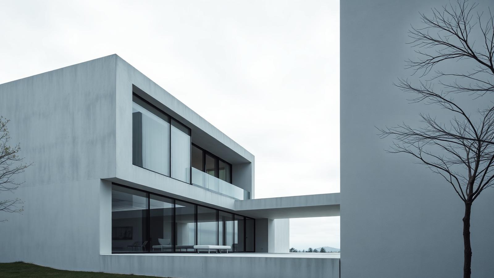 Residência contemporânea de linhas limpas